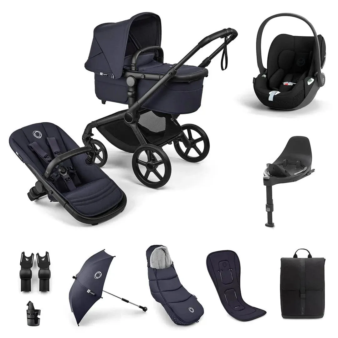 Bugaboo Fox 5 Renew Ultimate (Cloud T) Travel System - Black/Deep Indigo/Deep Indigo