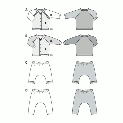 Burda Pattern 9297 Misses' Casual Jackets  &  Bottoms (1M-3)