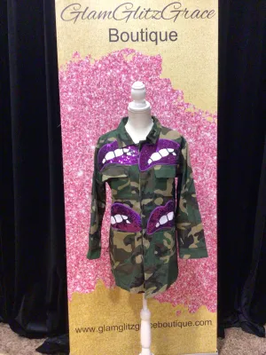 Camo Graphic Print Jacket