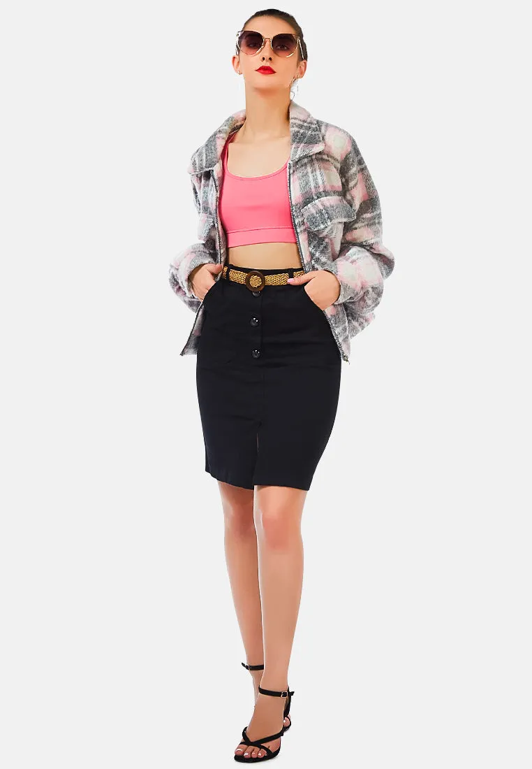 chalk and slate tartan jacket