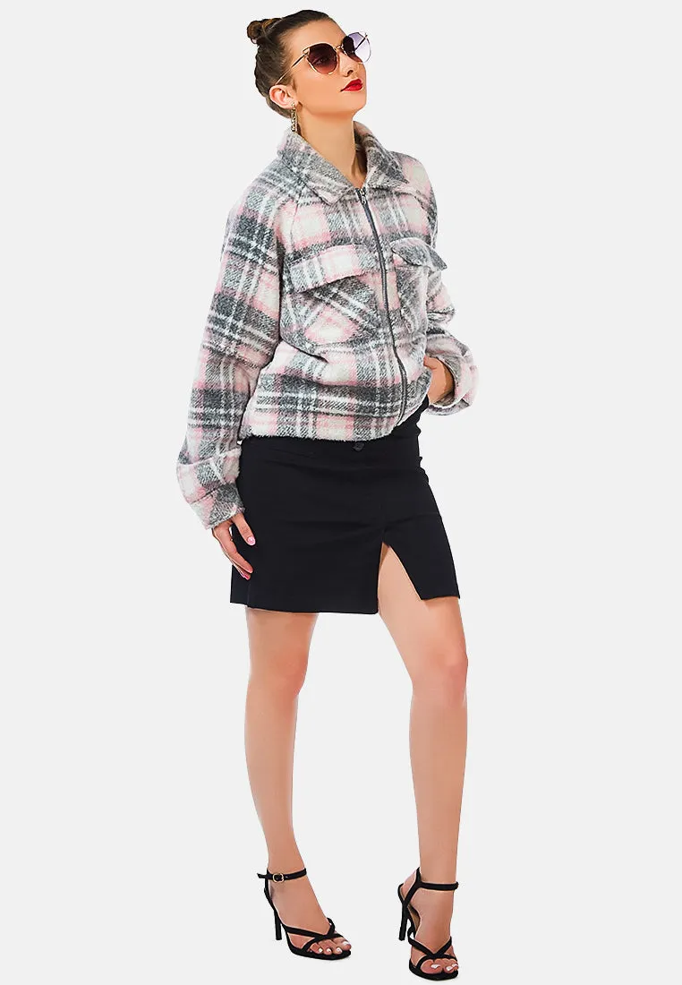 chalk and slate tartan jacket