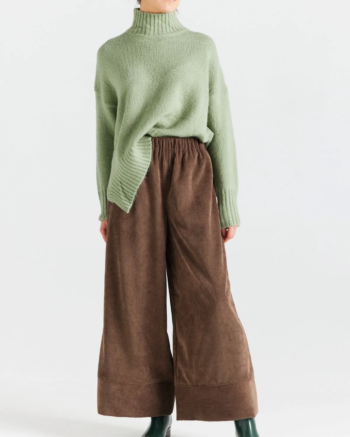 Charlotte High Neck Jumper Sage