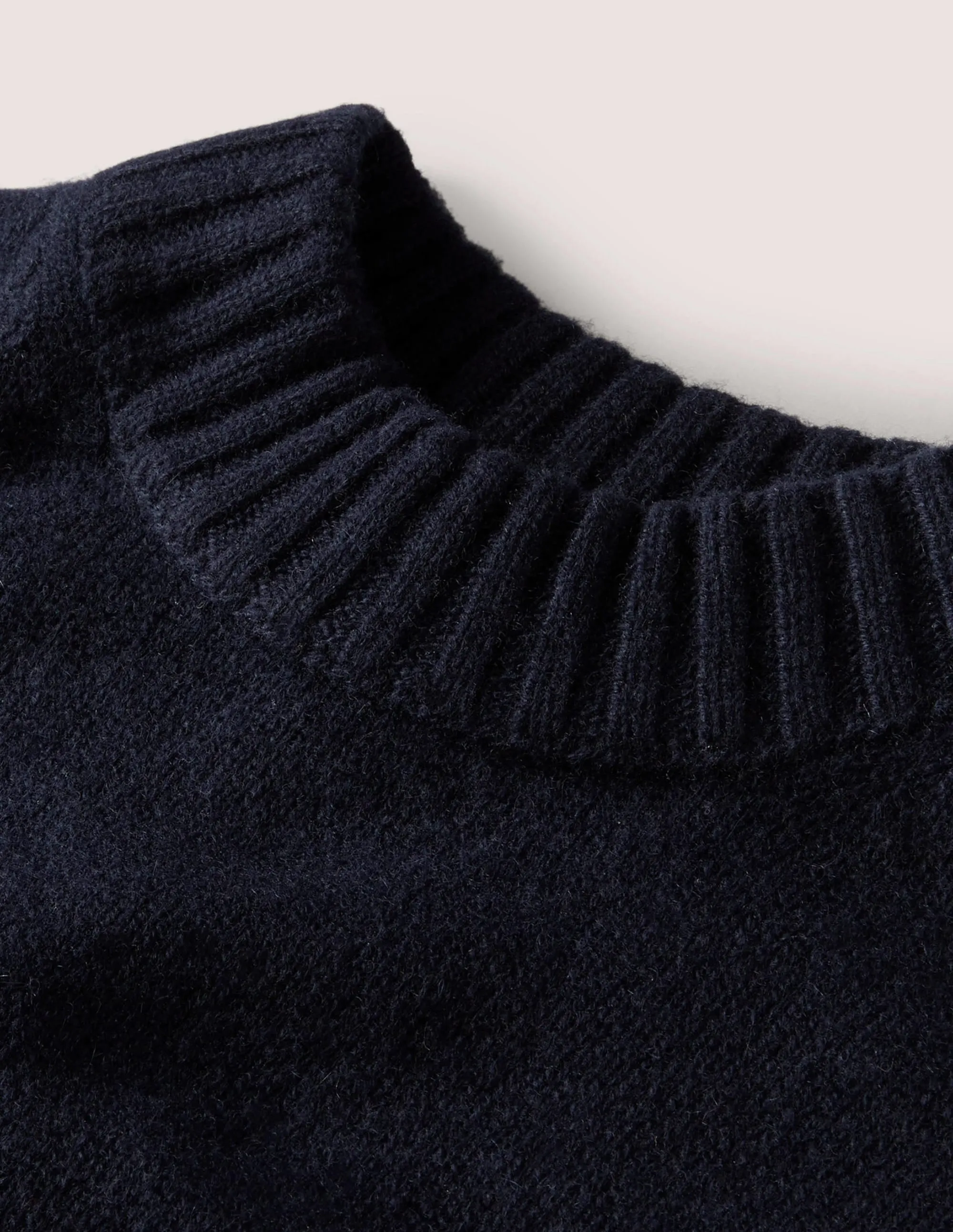 Chunky Cashmere Crew Neck Tank-Navy