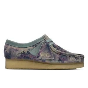 Clarks Womens Shoes Wallabee Blue Print