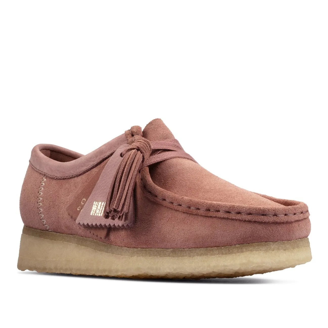 Clarks Womens Shoes Wallabee Dusty Pink Suede