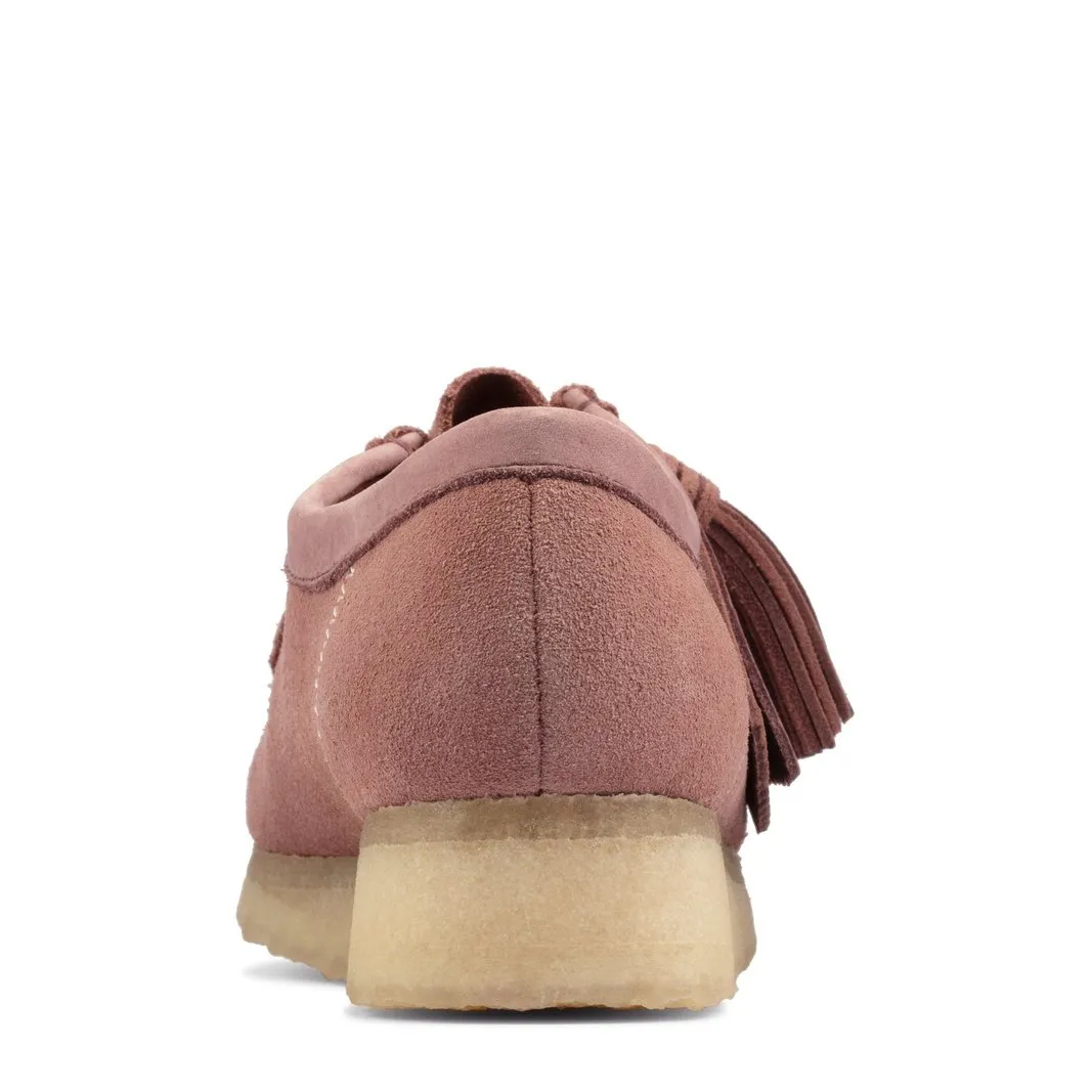 Clarks Womens Shoes Wallabee Dusty Pink Suede