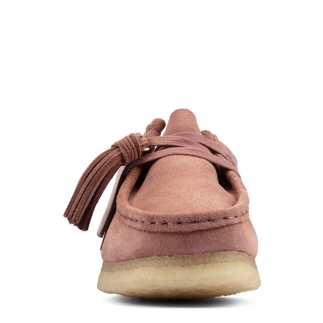 Clarks Womens Shoes Wallabee Dusty Pink Suede
