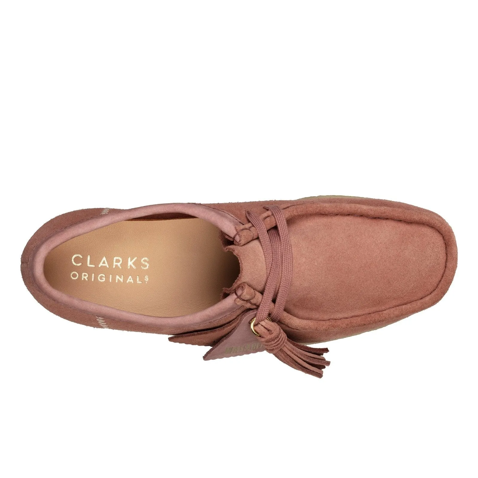 Clarks Womens Shoes Wallabee Dusty Pink Suede