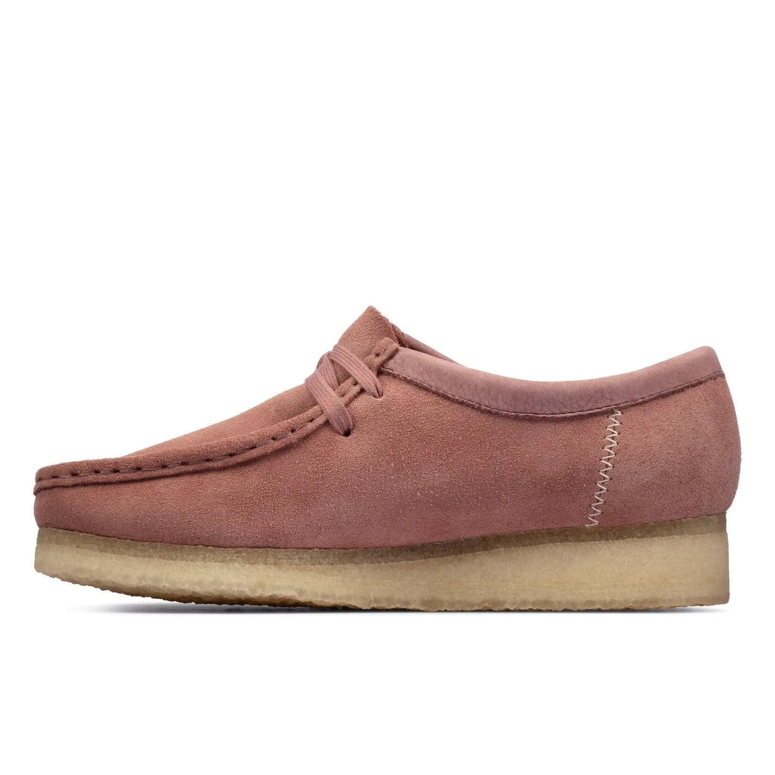 Clarks Womens Shoes Wallabee Dusty Pink Suede