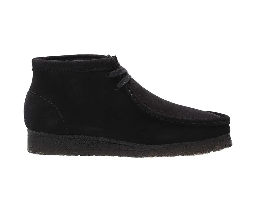 Clarks Women's Wallabee Boots Black Suede