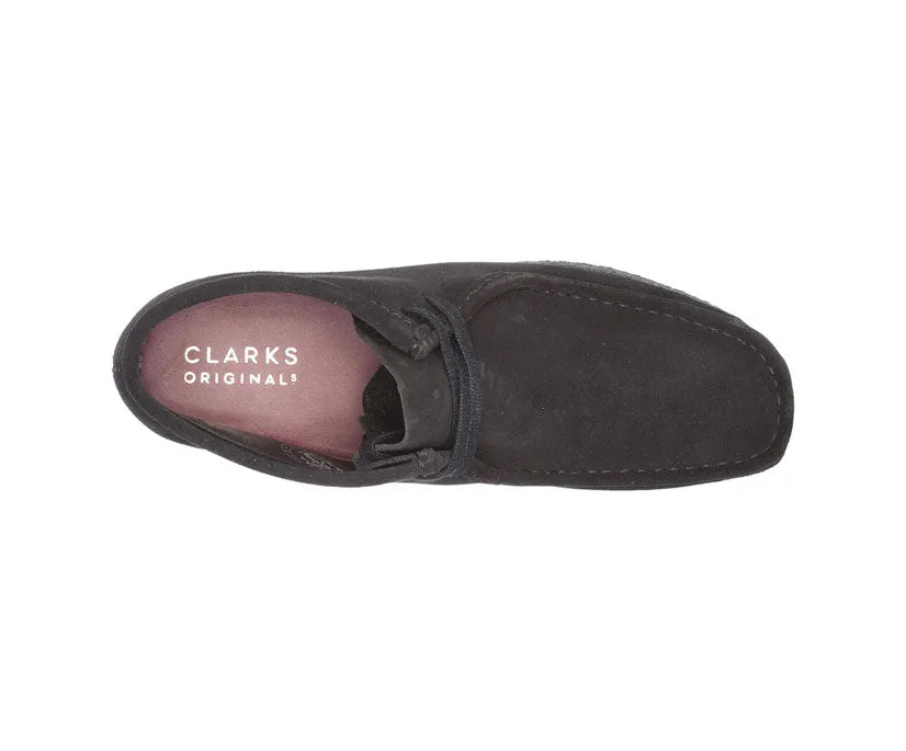 Clarks Women's Wallabee Boots Black Suede