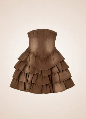 Classic Brown Steampunk Corset Dress
