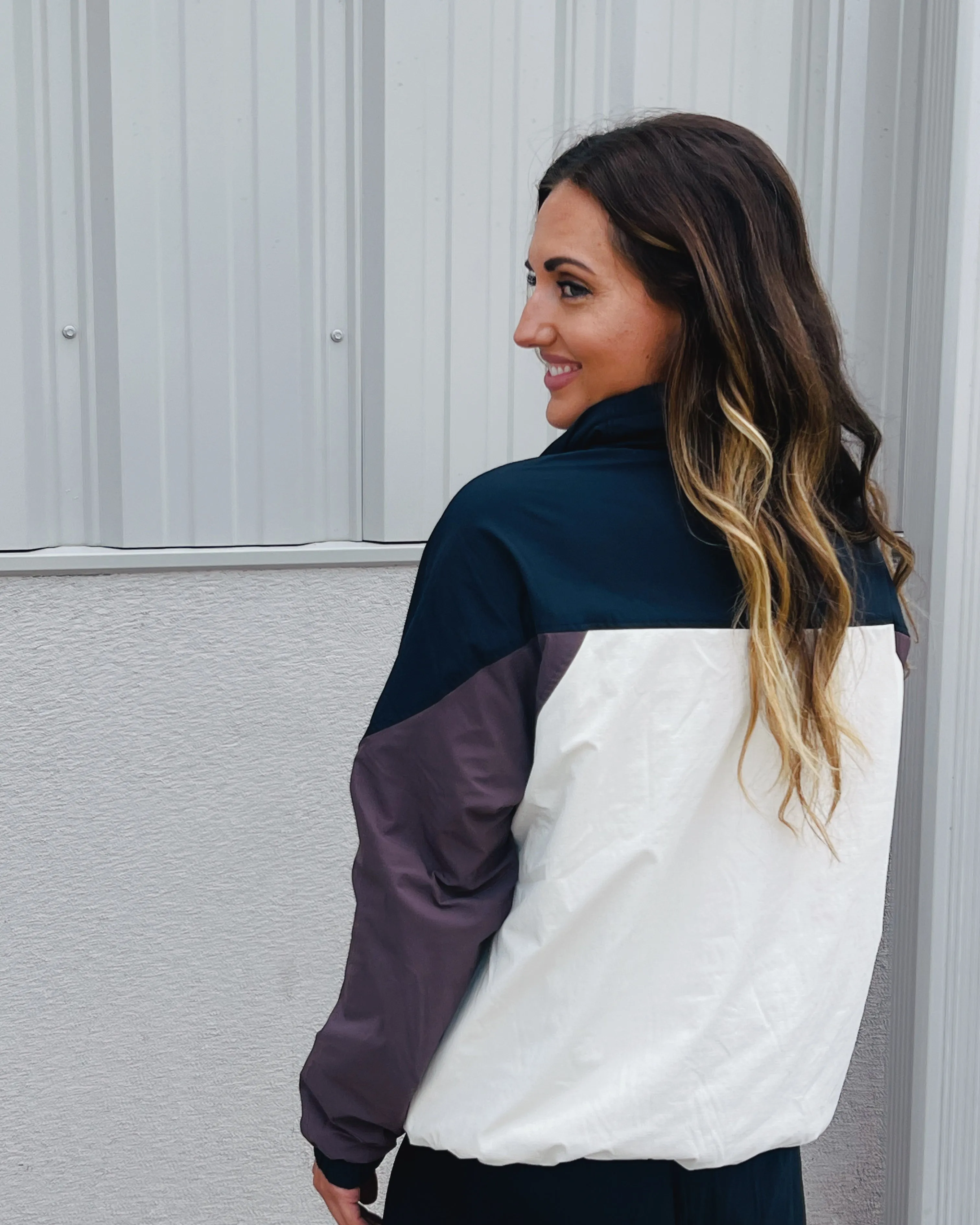 Color Block 3/4 Zip Active Jacket