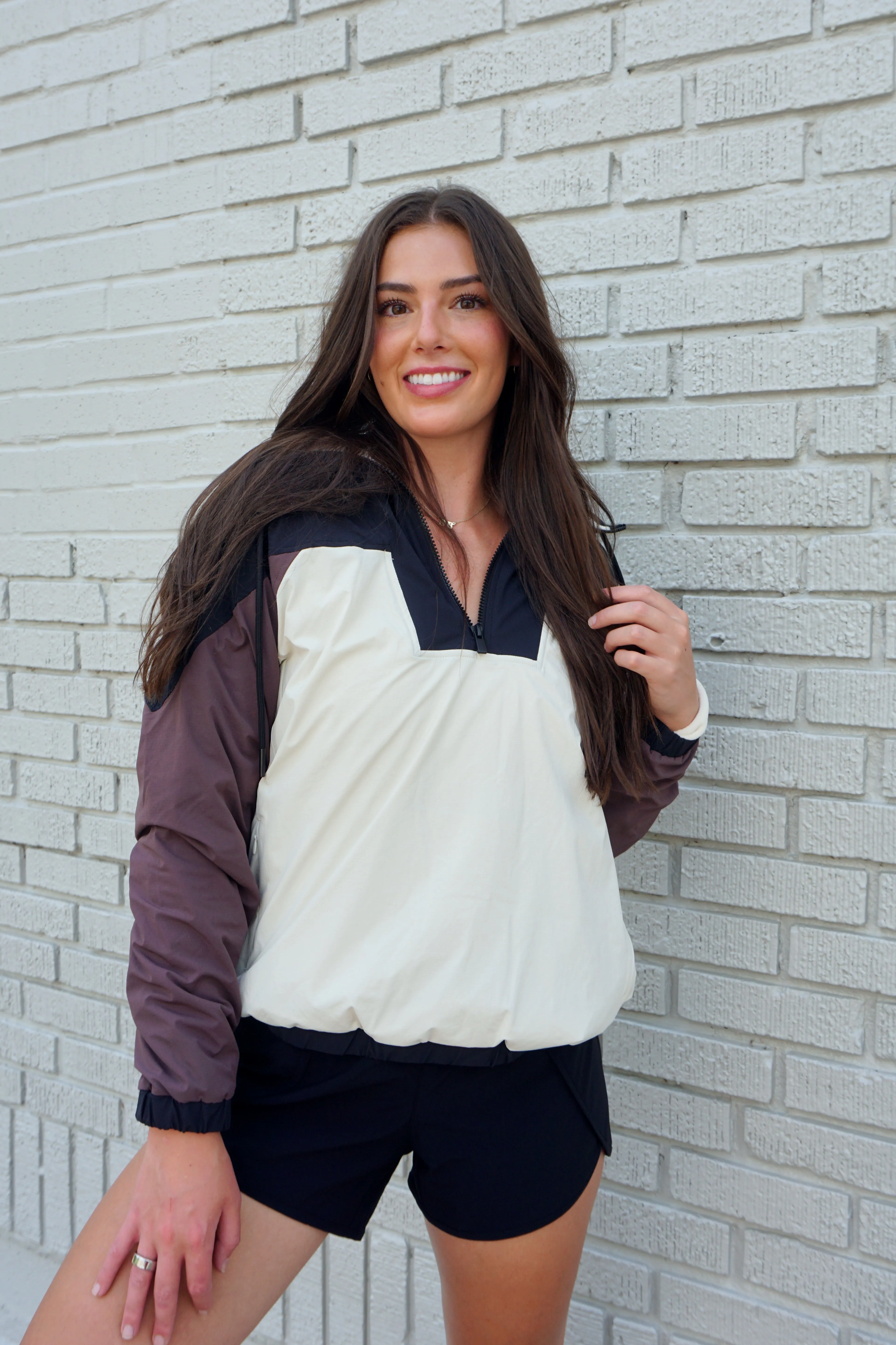Color Block 3/4 Zip Active Jacket