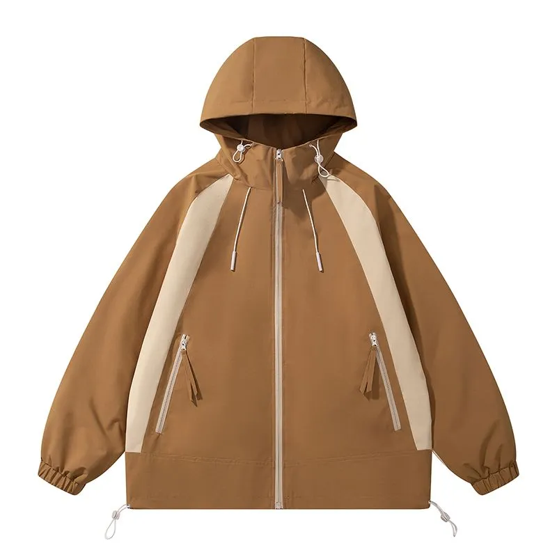 Color-blocked Patchwork Design Raincoat for Men