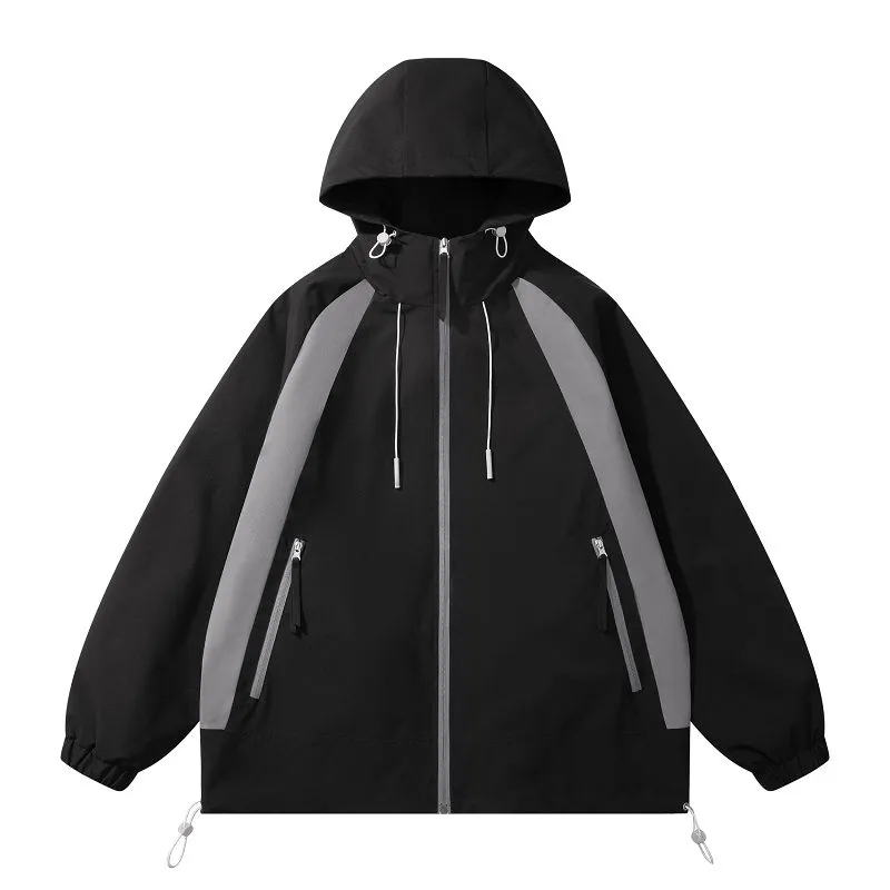 Color-blocked Patchwork Design Raincoat for Men