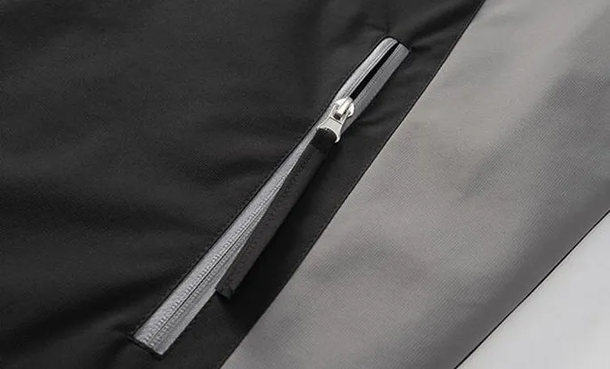 Color-blocked Patchwork Design Raincoat for Men