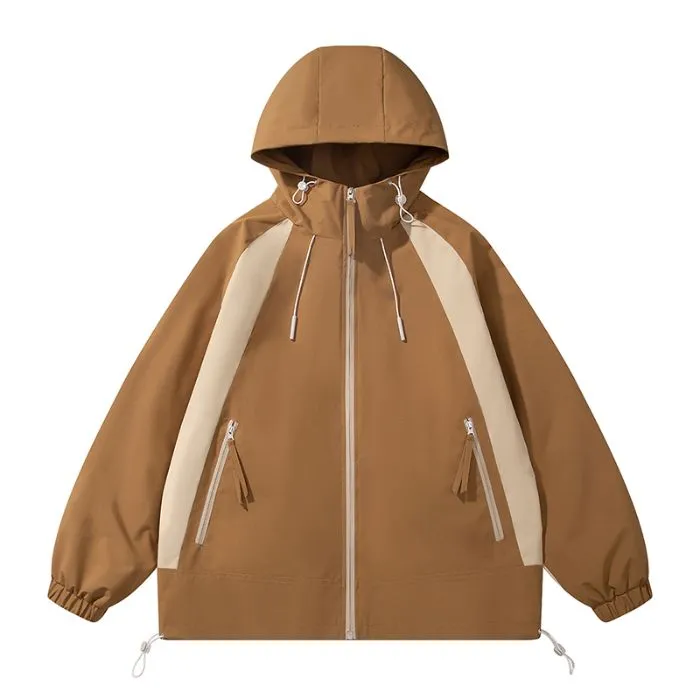 Color-blocked Patchwork Design Raincoat for Men