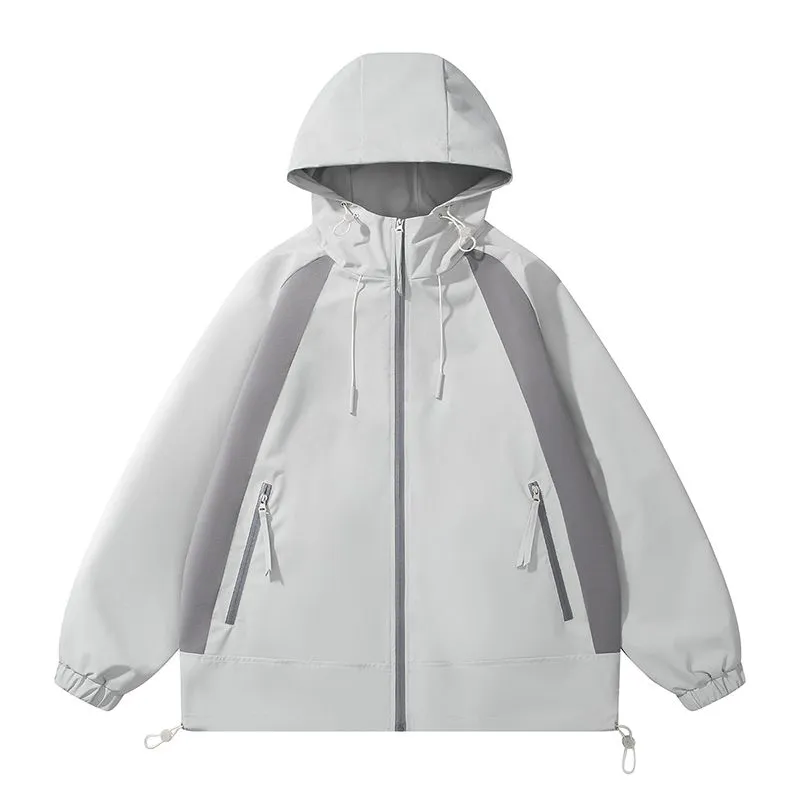 Color-blocked Patchwork Design Raincoat for Men