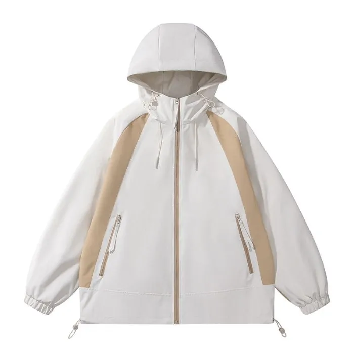 Color-blocked Patchwork Design Raincoat for Men