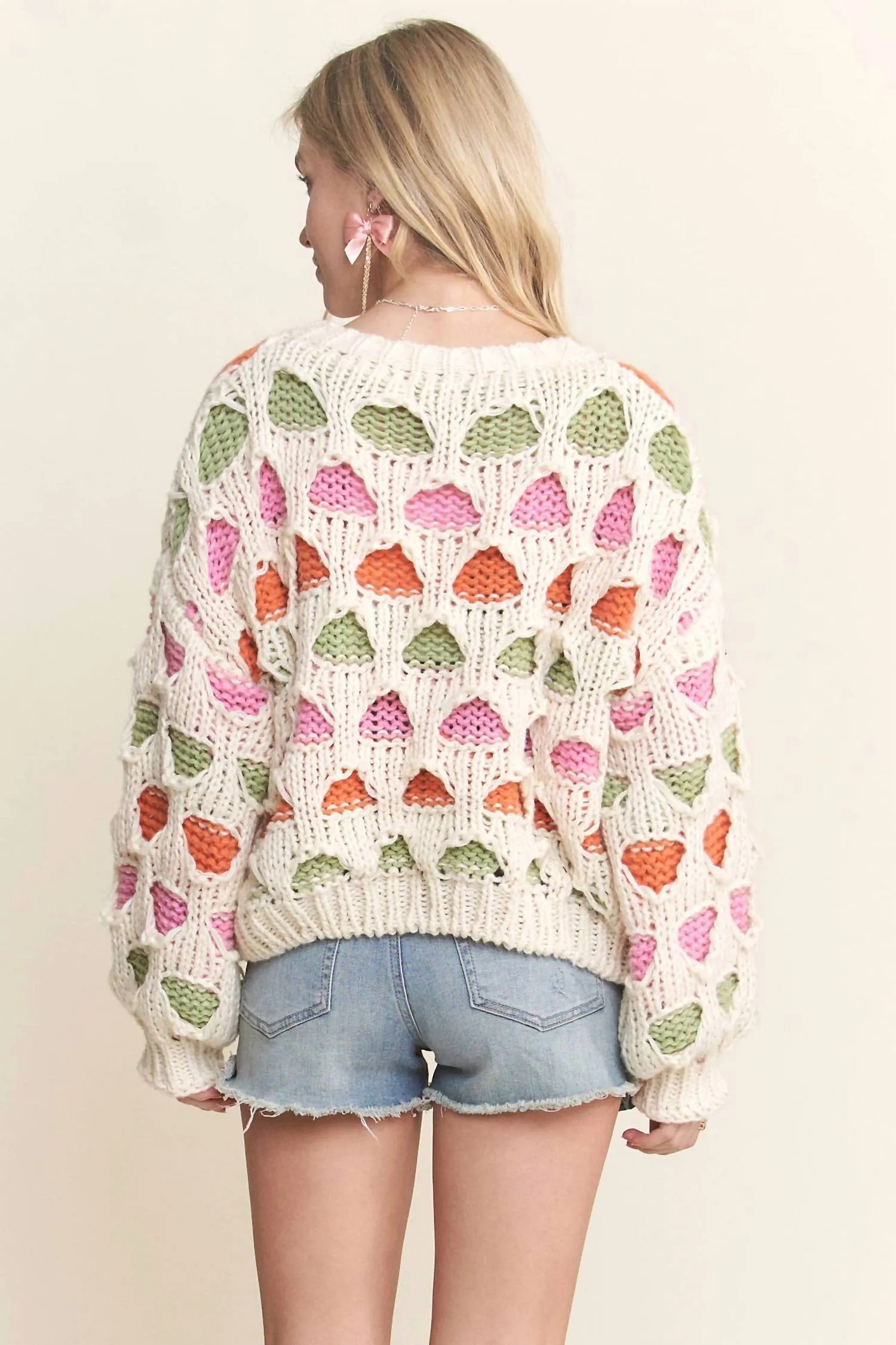 Colorful Chunky Sweater In Multicolor