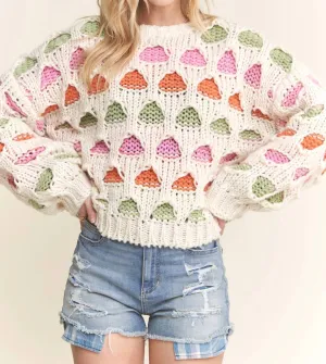 Colorful Chunky Sweater In Multicolor