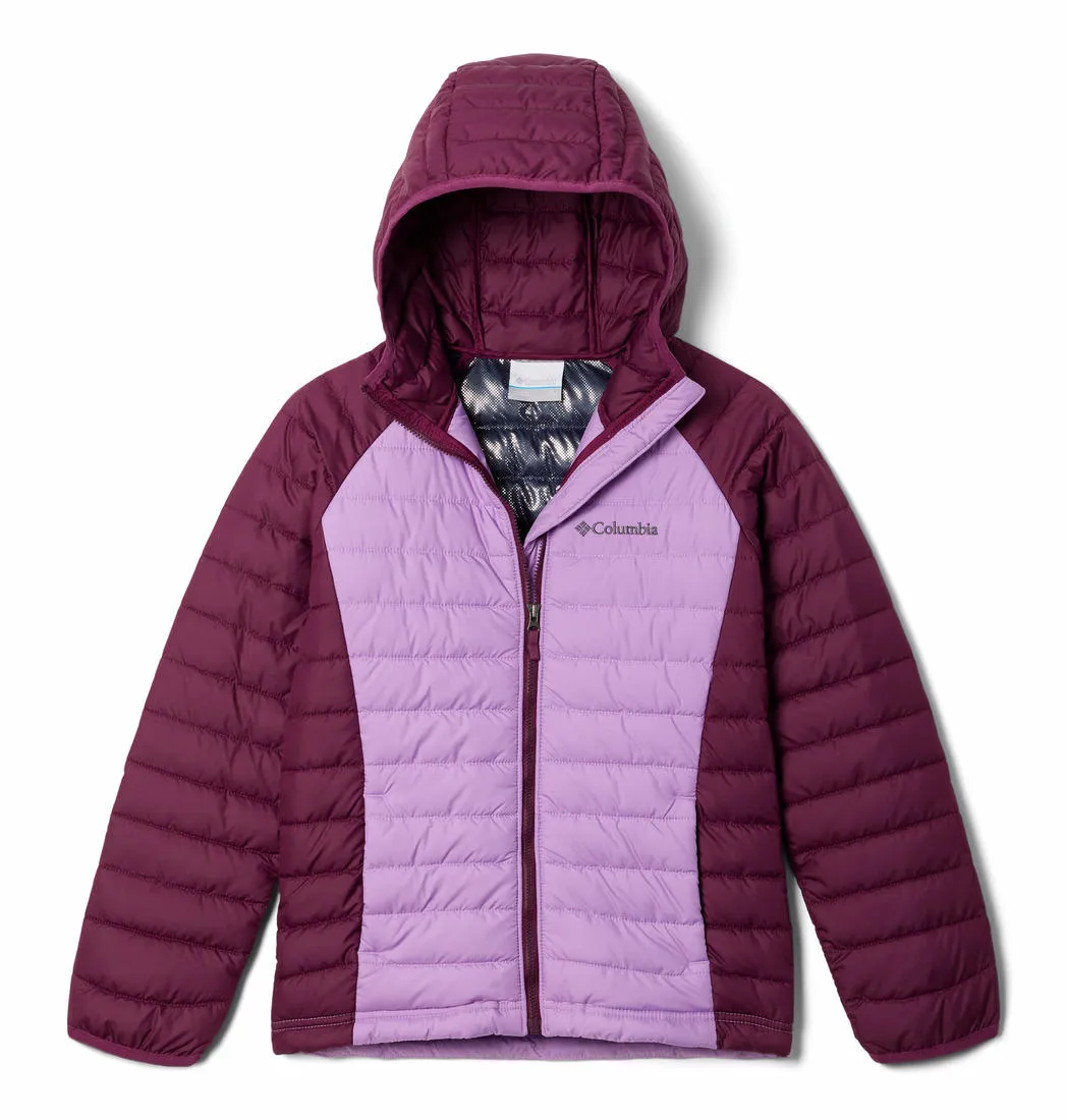 Columbia Kids Girls Purple Powder Lite Hooded Jacket