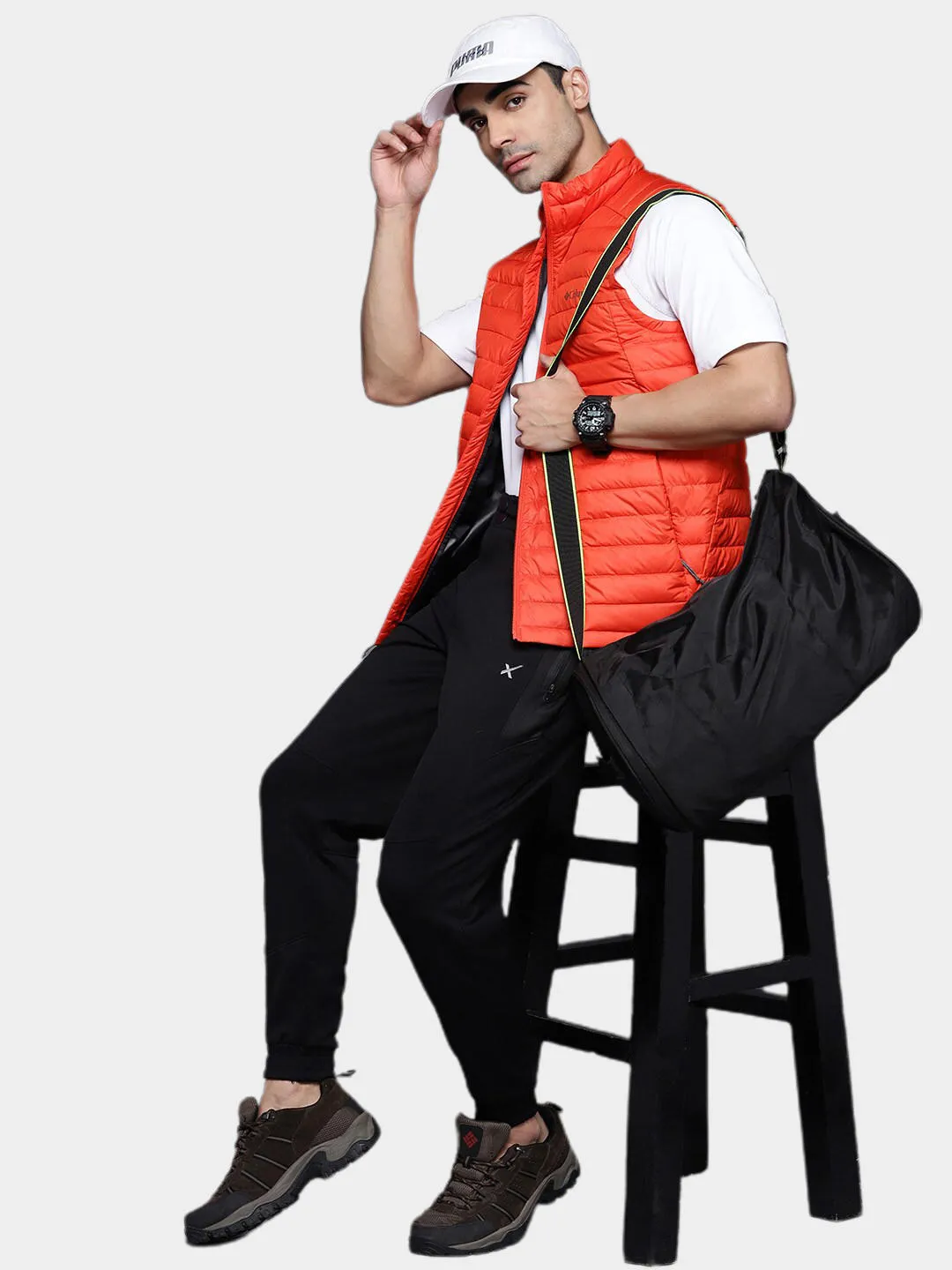 Columbia Men Orange Silver Falls Vest