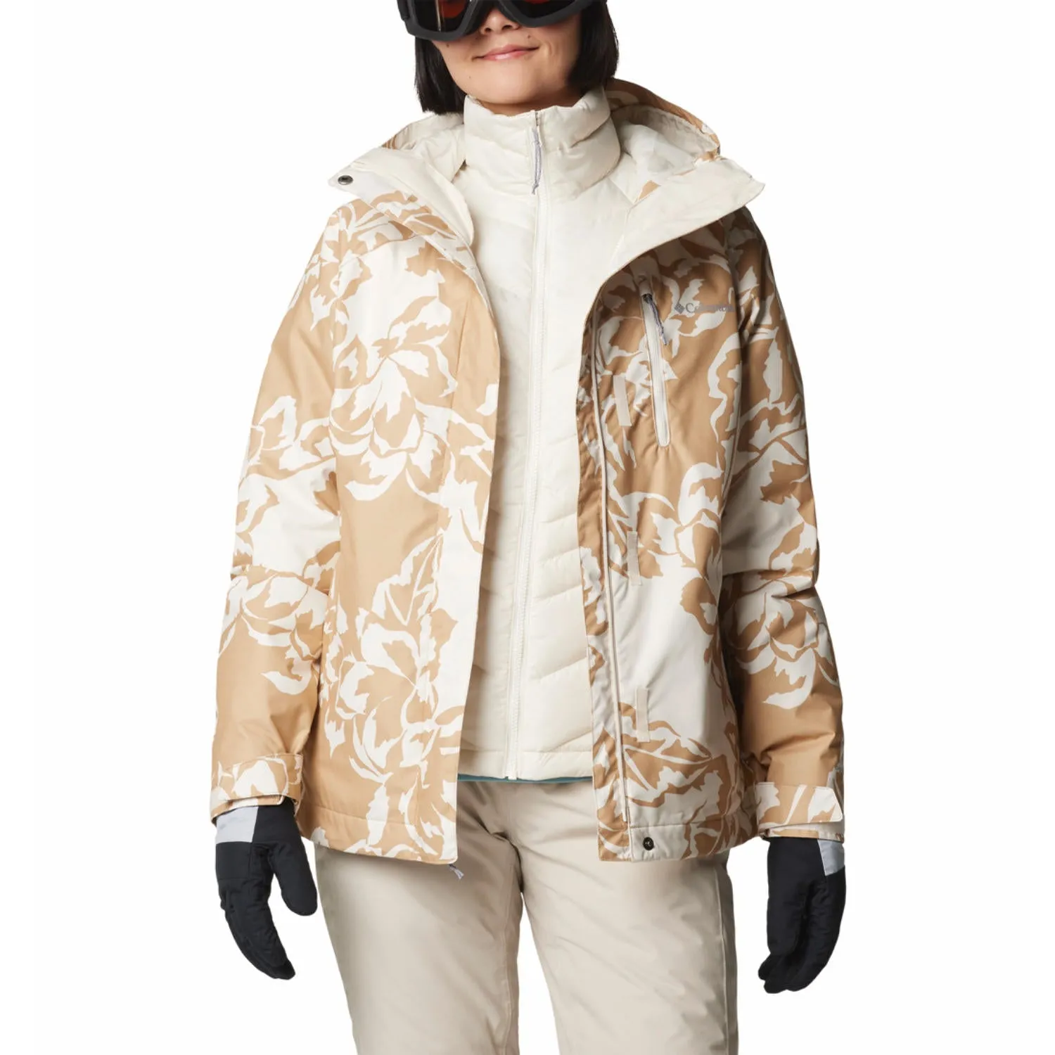 Columbia Womens Brown Whirlibird V Printed Interchange Jacket