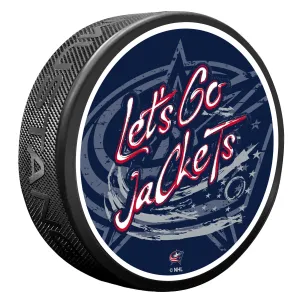 Columbus Blue Jackets Puck - Let's Go