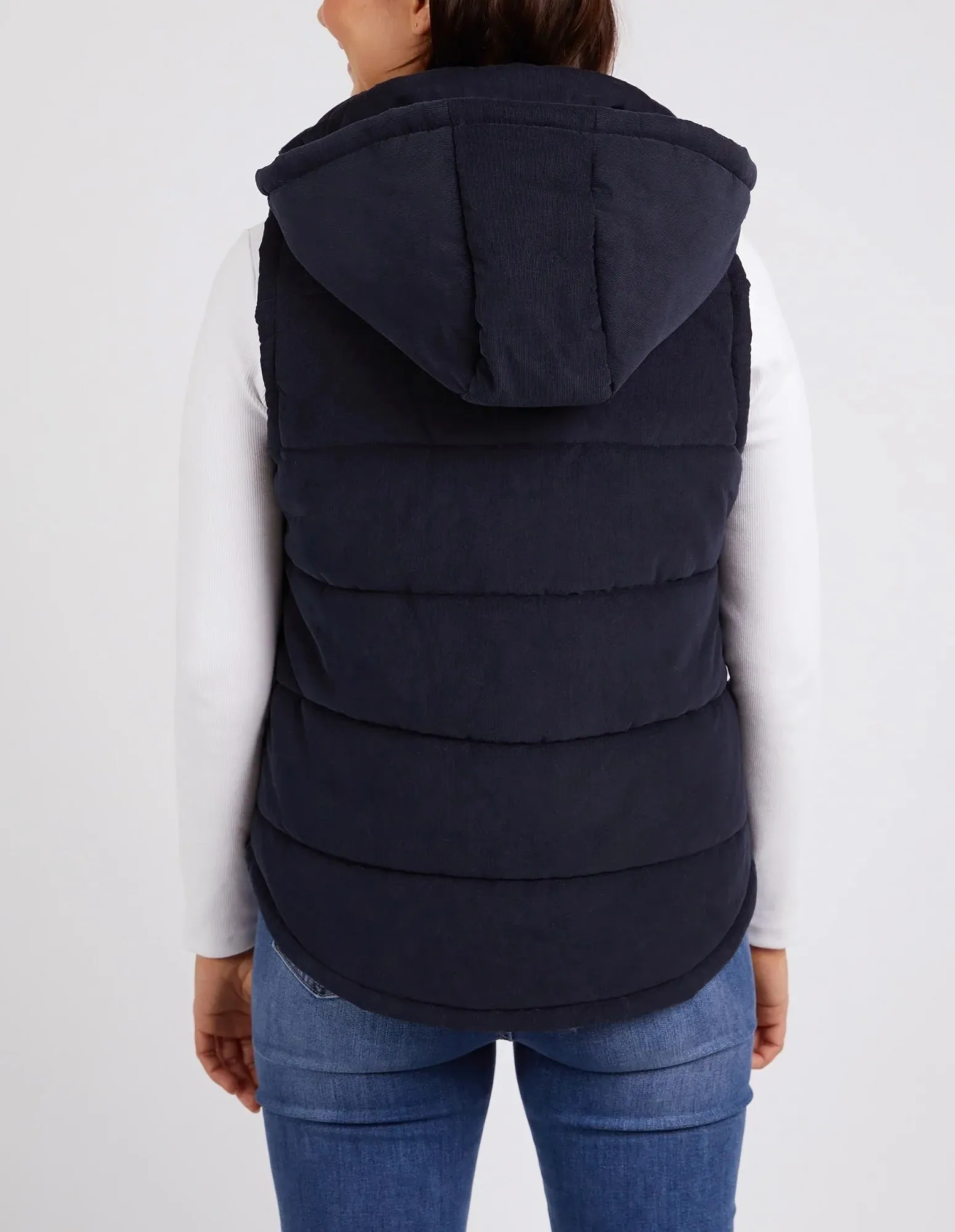 Cord Puffer Vest - Dark Sapphire - Elm Lifestyle