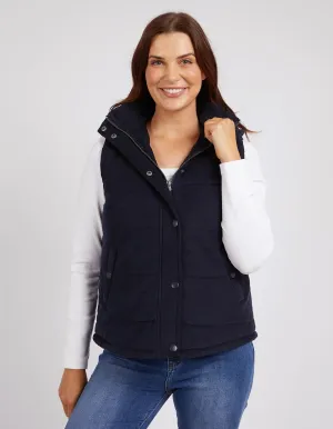 Cord Puffer Vest - Dark Sapphire - Elm Lifestyle
