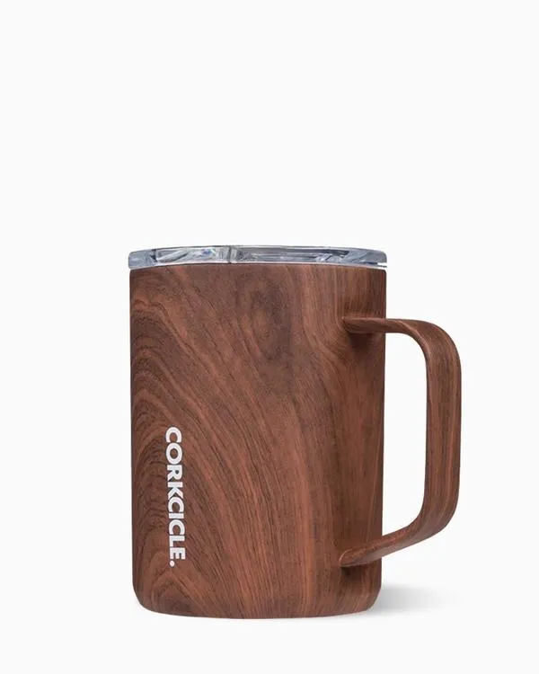 Corkcicle Mug -16oz Walnut Wood