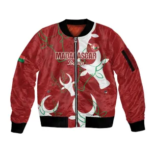 Custom Madagascar Football Sleeve Zip Bomber Jacket Allez Barea LT15