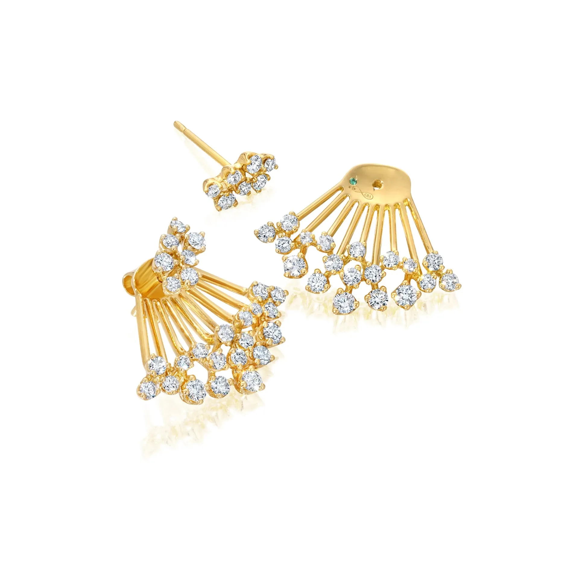 Diamond Acai Earrings with Jackets