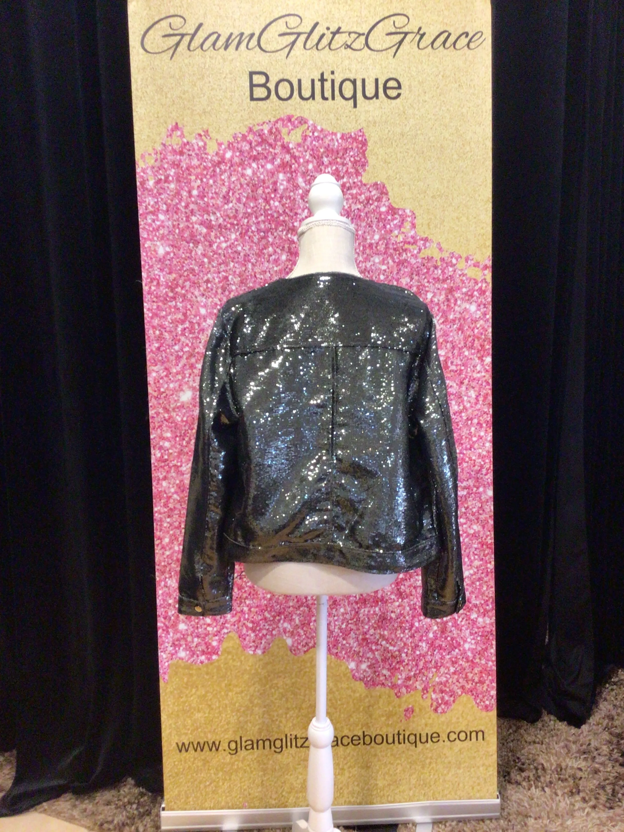 Dolce Cabo Pine Green Sequin Jacket