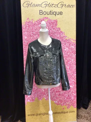 Dolce Cabo Pine Green Sequin Jacket