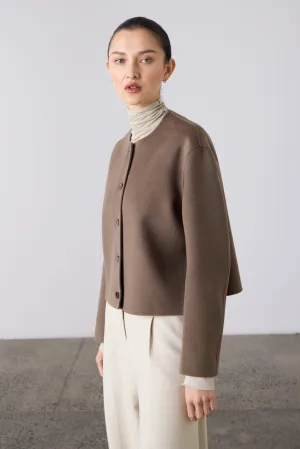 Double Faced Cardi Blazer - Birch