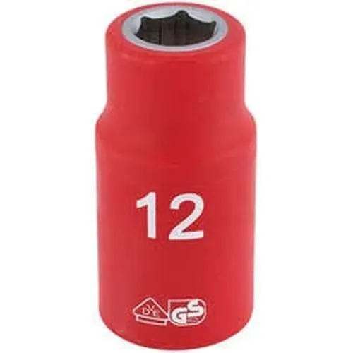 Draper Fully Insulated Vde Socket, 1/2" Sq. Dr., 12Mm Dr-31785