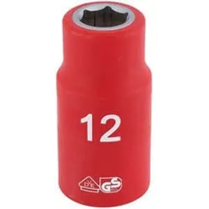 Draper Fully Insulated Vde Socket, 1/2" Sq. Dr., 12Mm Dr-31785