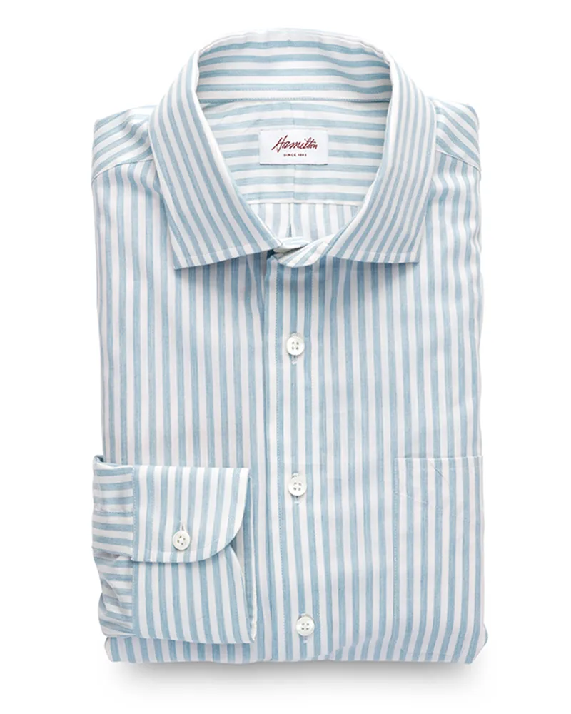 Dunlap Cotton/Wool Stripe (Teal)