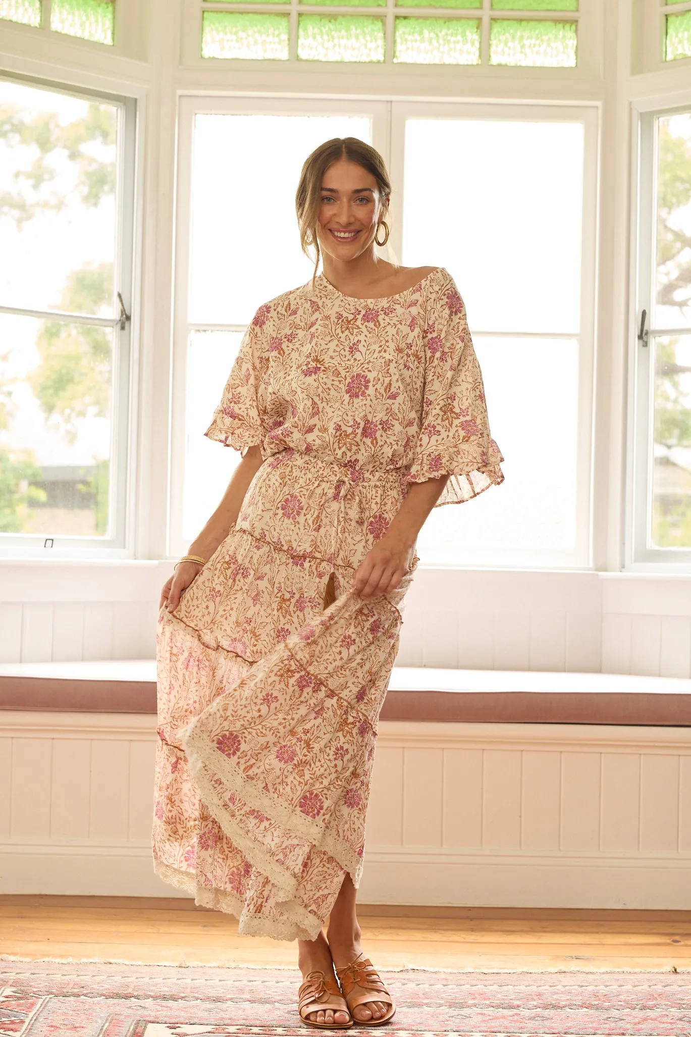 Fae Top Meander Print