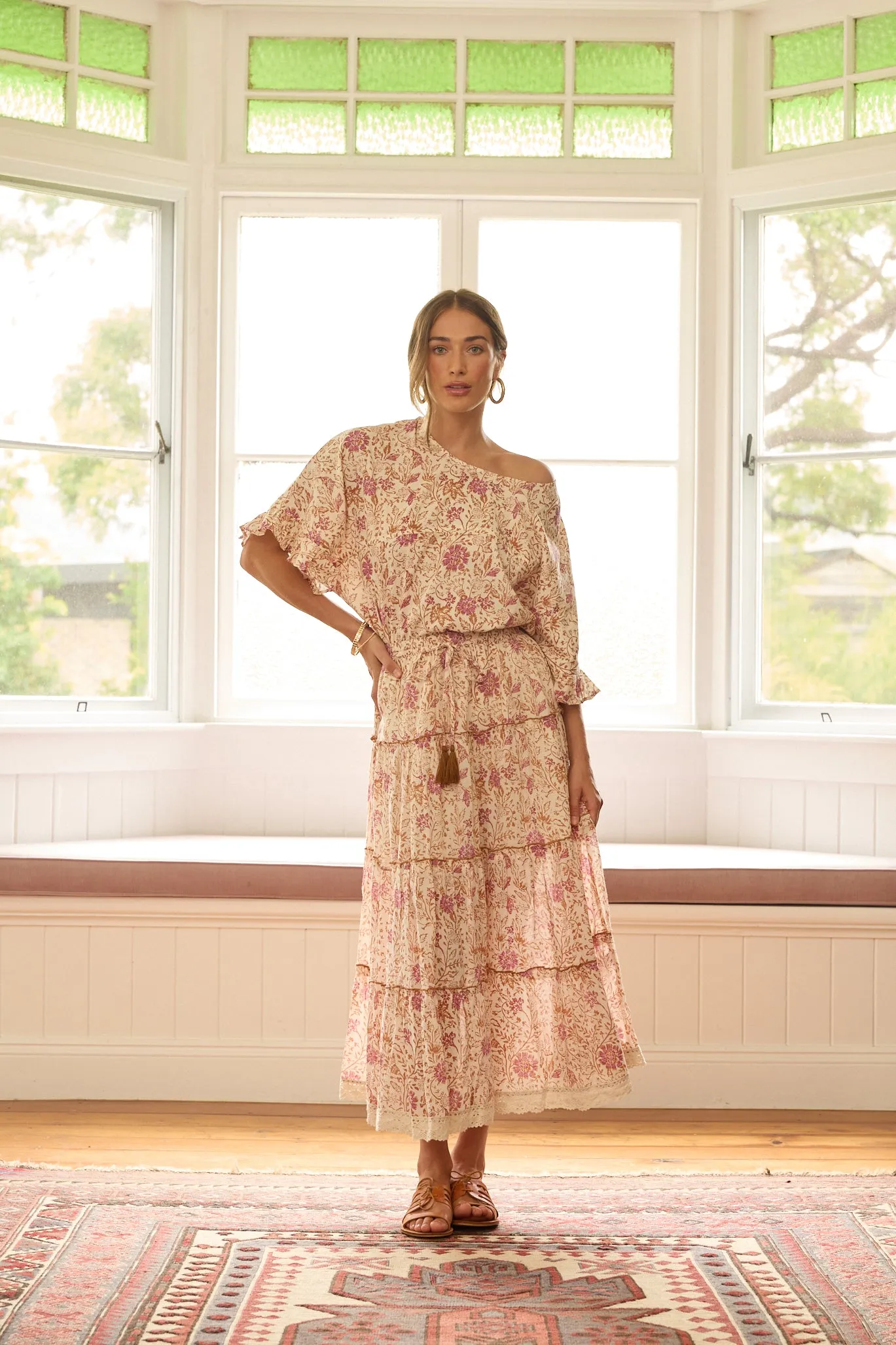 Fae Top Meander Print