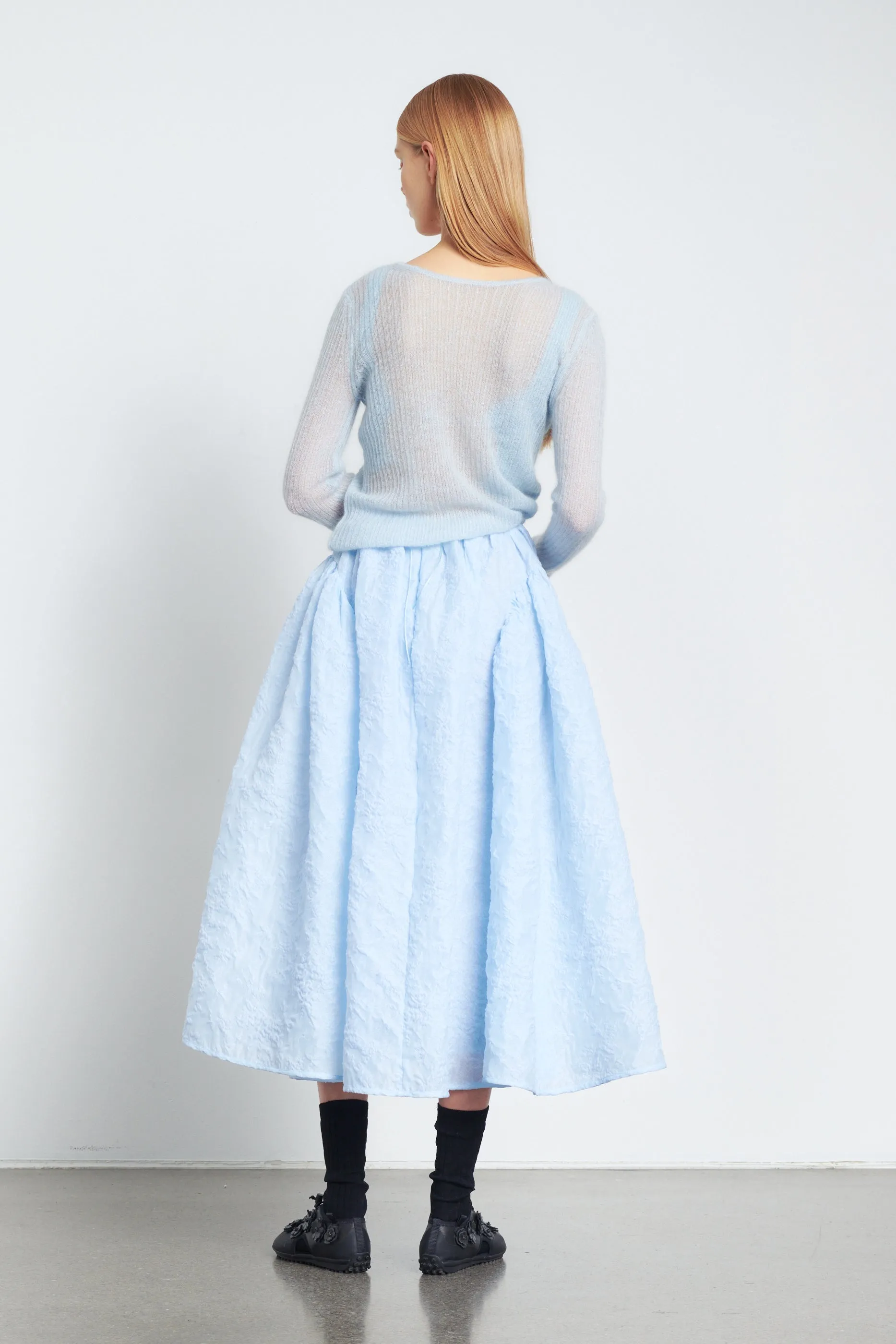 FATOU | SKIRT AMBLESIDE MATELASS… LIGHT BLUE