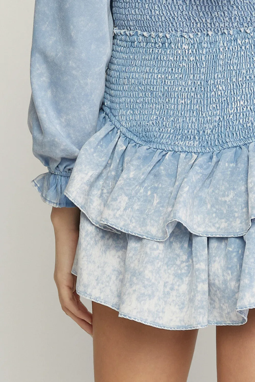 FEELING BLUE ACID WASH SKIRT