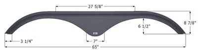 Fender Skirt, Tandem, Pilgrim, FS4144, Grey