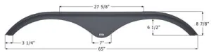 Fender Skirt, Tandem, Pilgrim, FS4144, Grey