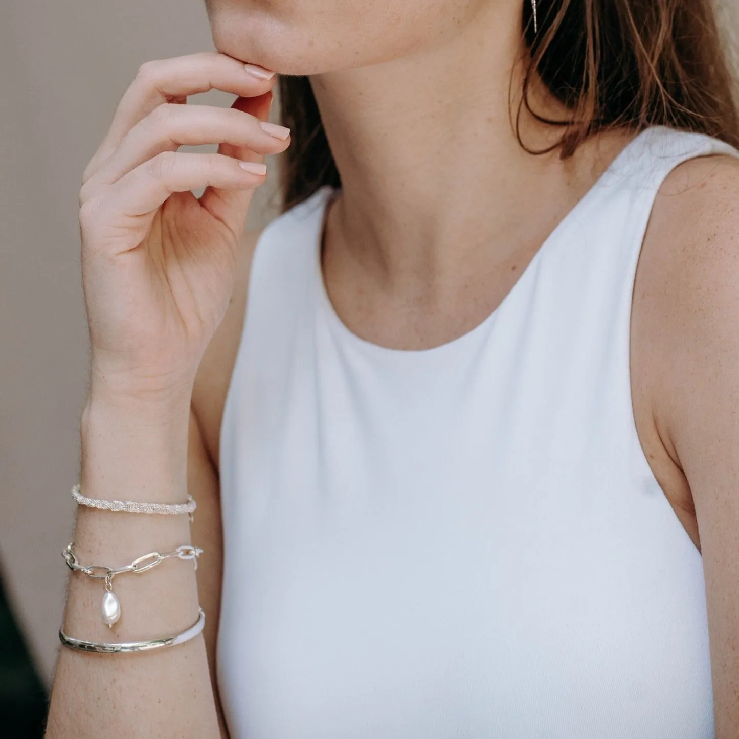 FLEX SMALL BANGLE BRACELET/SILVER