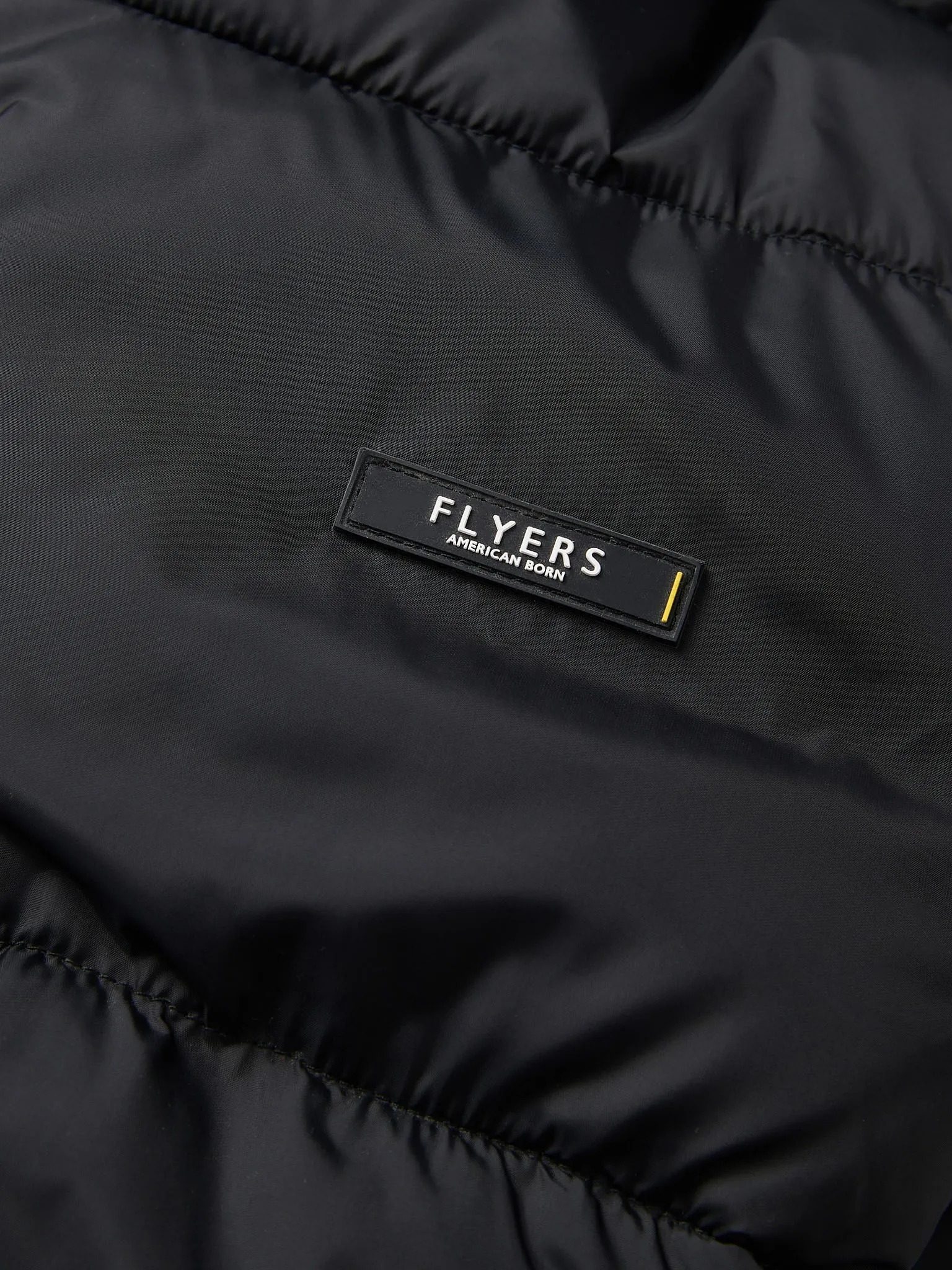 Flyers Mens Wide Baffle Puffer Jacket Black