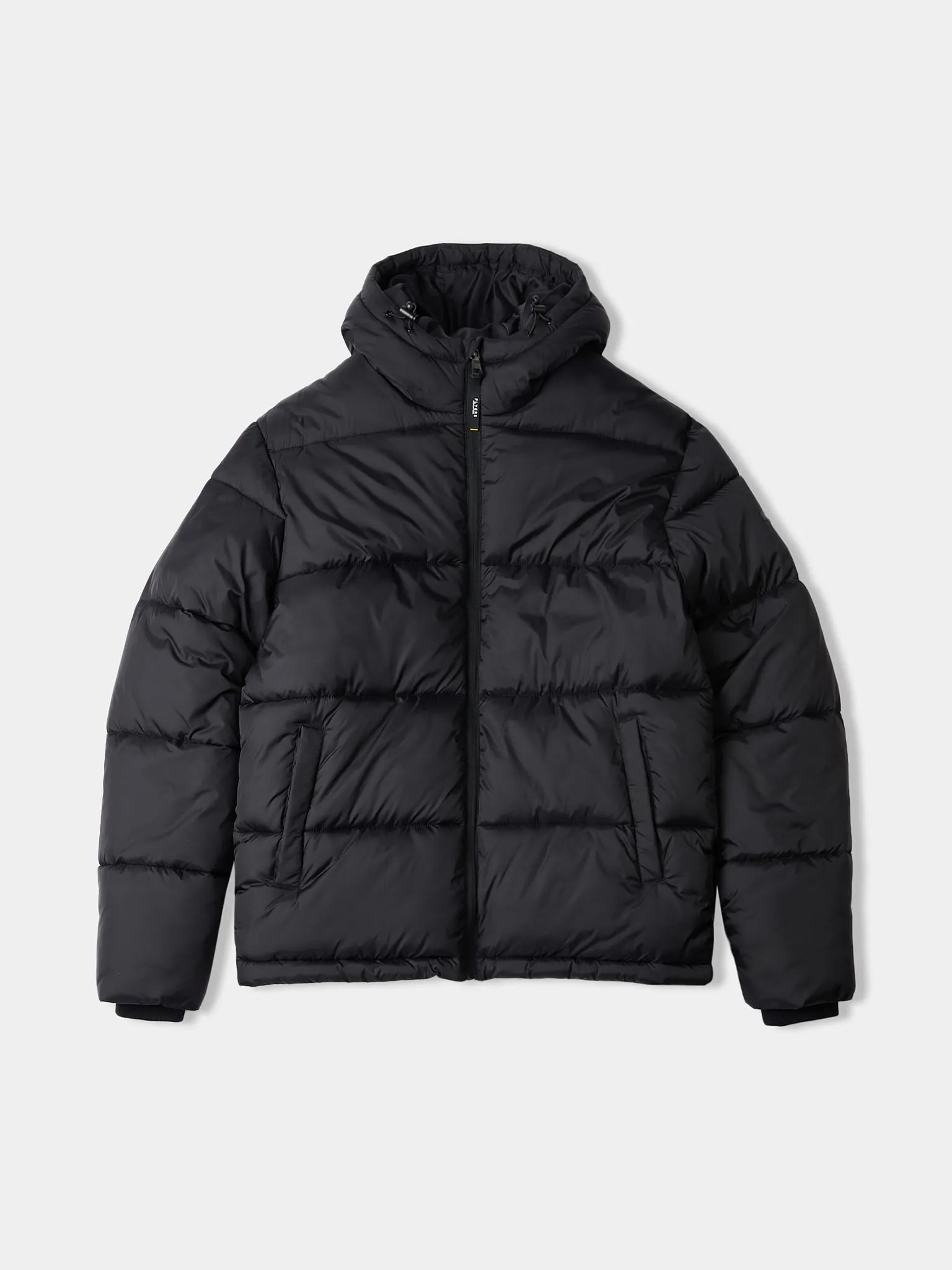 Flyers Mens Wide Baffle Puffer Jacket Black